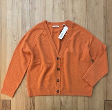 Neu Esprit Kuscheliger Damen Wolle Mix Strickjacke Cardigian Gr. XL Orange
