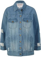 Weite oversized jeansjacke - weite,