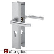 Schutzbeschlag Porta 8/72 mm Alu natur F1 Stahlplatte Türgriff-Schutzgarnitur