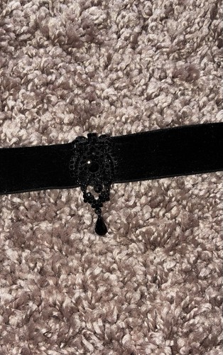 Samt kette choker schwarz - choker,