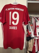 Autogramm Trikot Signiert FC Bayern München Alphonso Davies 2020/2021  Fonzy
