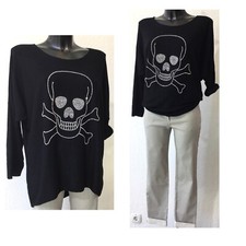 DAMEN Shirt T-Shirt Totenkopf