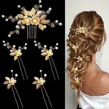 Haarnadeln blumen perlen - 5,