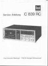 Dual Service Manual für C 839 RC  Copy