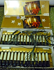 2 x OSRAM ClK 15 Weihnachtslichterkette Weihnachtsbeleuchtung Schaftkerzen Retro