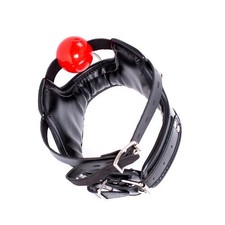 Leder-Halsband-mit-Mund-Ball-G