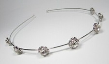 Haarreifen Haarschmuck Kopfschmuck Tiara Strass-Blumen silber gold festlich