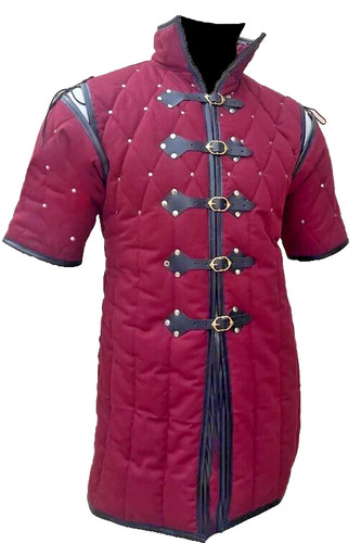 Mittelalterliche rote gambeson - rote,