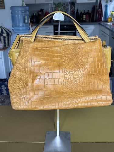 Gelbe tasche krokodil - tasche, muster