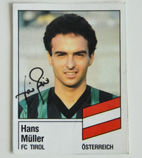 Panini 1987, Hansi Müller, FC Tirol, signiert