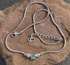 Vintage Christian Dior Collier Straßsteine 44 cm (AT 700)