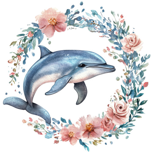 Wandtattoo aufkleber delphin - wandtattoo,
