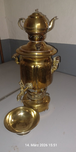 Antiker kohle samowar messing - samowar,