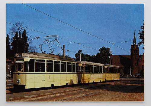 Postkarte straßenbahn - postkarte,