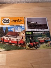 3 tlg. Set, LGB Depesche 1981 + LGB 0024 Heft+1 Blechschild