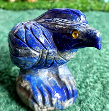 0,5 kg natürlicher blauer Lapislazuli Adler handgeschnitzter Edelstein Vögel ...