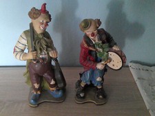 Clown 2 Musikanten  30 + 32 cm groß