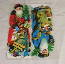 D7/ Oblaten Bilder - kompletter Bogen - 2x Nikolaus bzw. Weihnachtsmann /S9