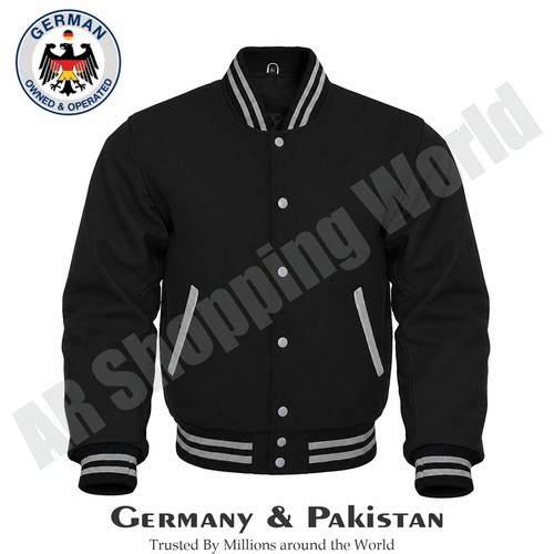 Black varsity letterman wool - varsity,