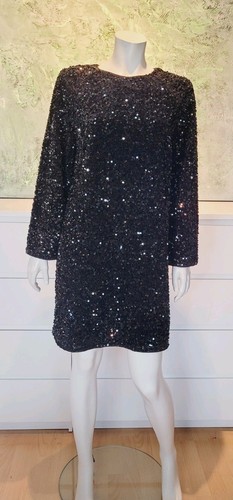 Paillettenkleid schwarz - h&m,