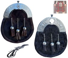 Schwarz/braun Rindsleder Chrom