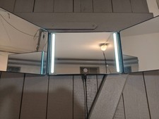 360Grad Spiegel 3Wege Trifold Spiegel Klappspiegel Mit LED Licht Kosmetikspiegel