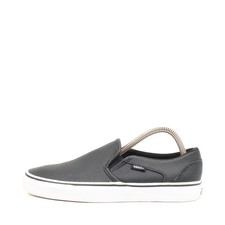 VANS Damen Slip-On Sneaker schwarz Kunstleder Low Atmungsaktiv Classics EU 38