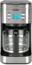 Solac Stillo CF4028 Kaffeemaschine 1,5L Glaskanne LCD Uhr Timer 900W Edelstahl B