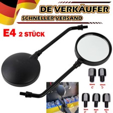 2 Stück Universal Rund Motorrad Spiegel Rückspiegel E-geprüft Paar M10 M8