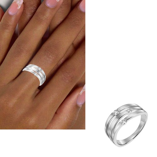 Diamantring 585 echt - , weißgold