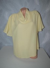 Gelbes 70er Georgette Crepe