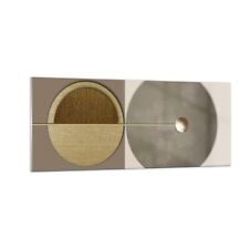 Wandbilder 100x40cm Glasbild Räder Abstraktion Art Deco Bilder Art Wanddeko