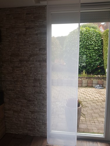 Schiebegardine weiß klettband - weiß,