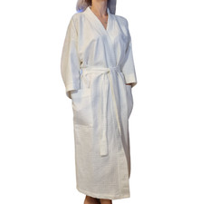 Morgenmantel Bademantel für Sie und Ihn aus Leinen-54% und Baumwolle-46%