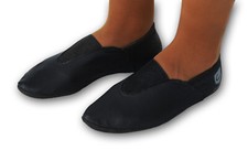 Schläppchen Gymnastikschuhe Ballerina mit Gummipads schwarz neu Gr. 28-46