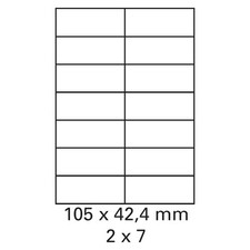 100 Bogen Etiketten weiß 105