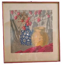 Holzschnitt von 1915 Martin Erich Philipp Stillleben mit Paprika