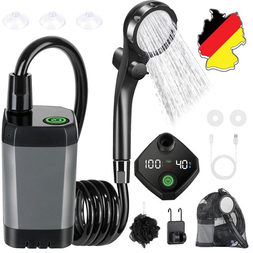 Campingdusche tragbare 6000mah - tragbare,