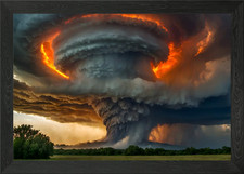 Feuriger Tornado gerahmtes