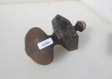 Viktorianischer Türknauf aus Eisen mittig Griff Zug alte Platte antik achteckig