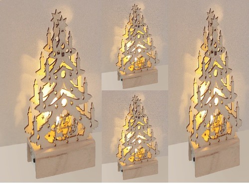 Led weihnachtsbaum holz - 4, x