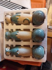 Keramik Gartenstecker Dekoration Trio, Tierfiguren, Neu