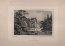 Burgk an der Saale Original-Stahlstich, Poppel / Rohbock, Druck: Lange 1858