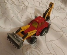 Siku 2818, Radlader mit Heckbagger, stark bespielt 