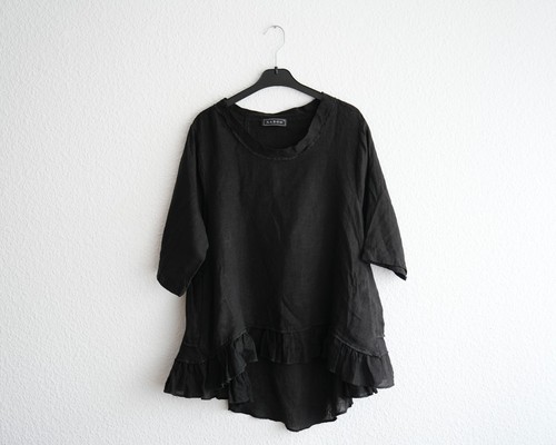 Schwarze bluse aus - aus, baumwolle