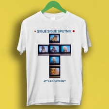 Sigue Sigue Sputnik 21st Century Boy New Wave Punk Musik Top Tee T-Shirt P837