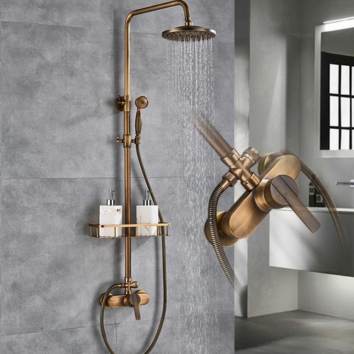 Antik messing duscharmatur - antik,