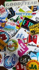 300 verschiedene Werbe Aufkleber hauptsächl. 80er und 90er - Sammlung - Konvolut