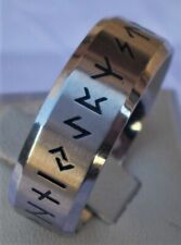  RUNEN RING WIKINGER VIKING NORSE ODIN NORDISCH KELTISCH EDELSTAHL BAND RING