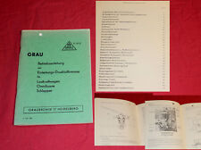 GRAU Bremse Druckluftbremsen Einleitungsbremse 1963 LKW Nutzfahrzeuge